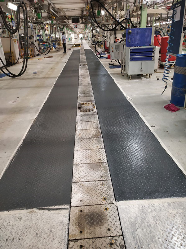 Antiskid Corrosion coating for metal shop floor
